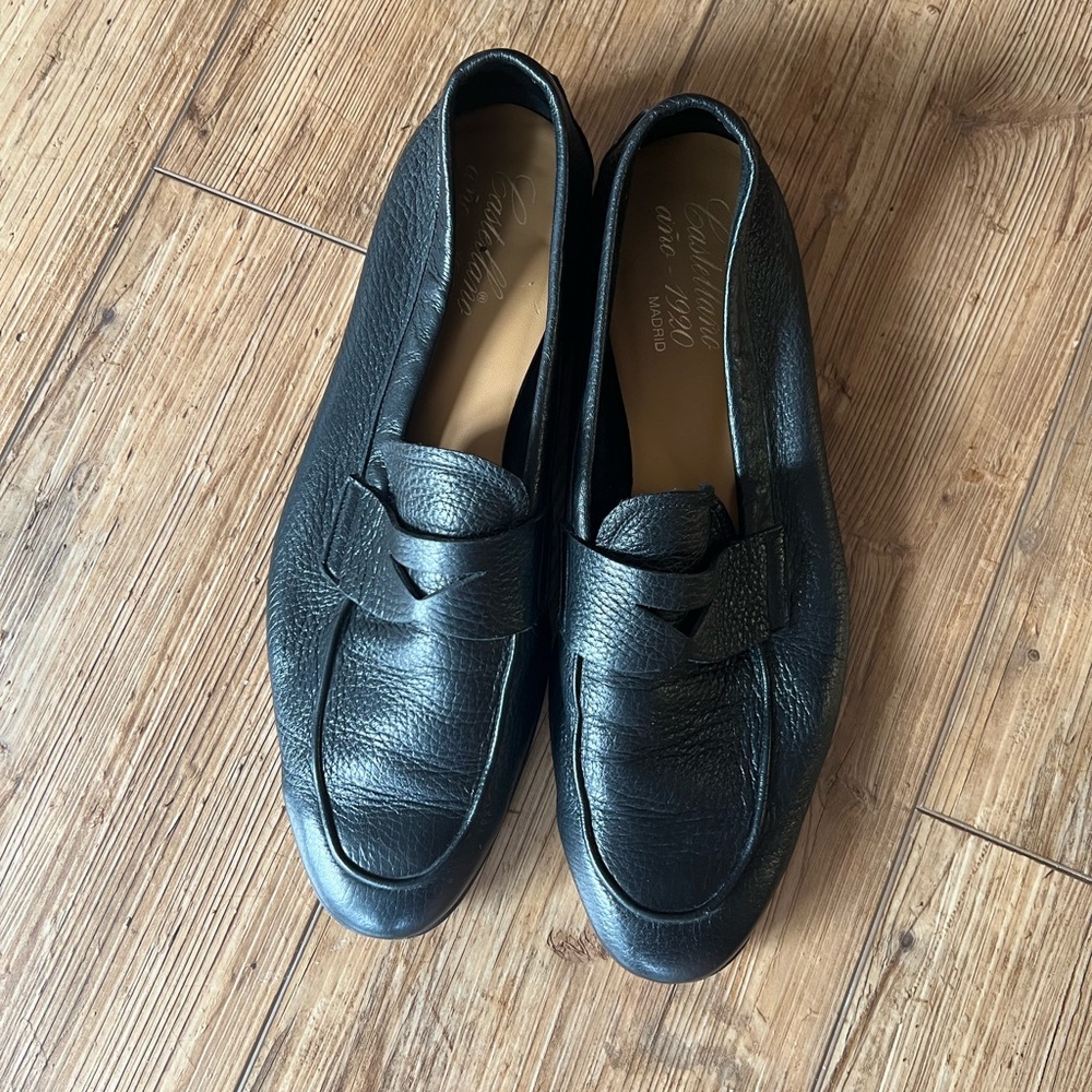 Black Leather Men's Loafers from Castellano 1920 (size 43 or US 9)